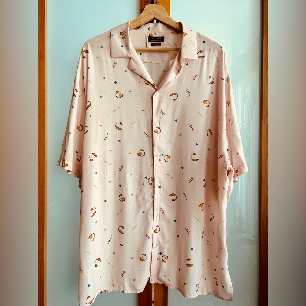 Relaxed fit short sleeve Zara button up